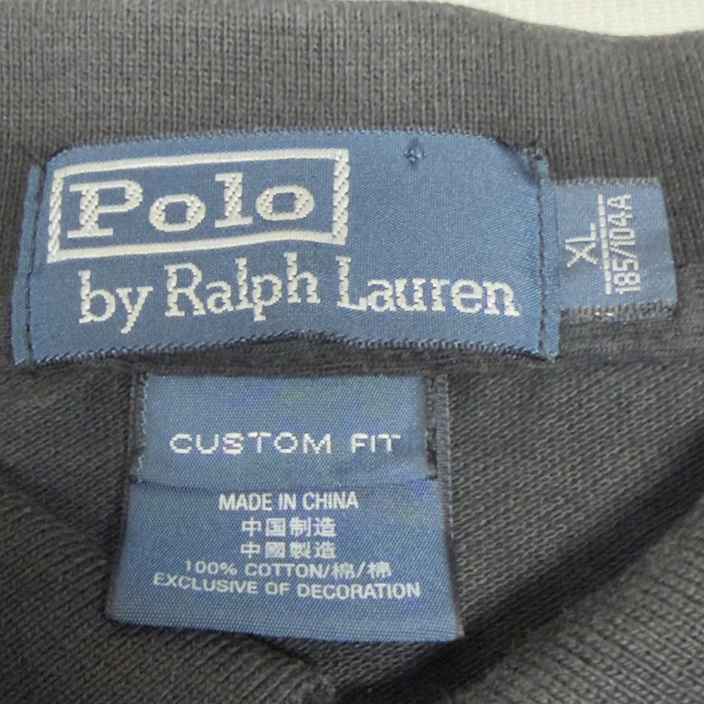 Polo Ralph Lauren Big Pony Long Sleeve Polo Shirt‎ Black With Blue Pony Men's XL - Picture 3 of 11